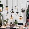 Gastor Suspension, Boule lumineuse, Suspension Ambre, Clair, Fumé, 8 lumières