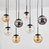 Gastor Suspension, Boule lumineuse, Suspension Ambre, Clair, Fumé, 8 lumières