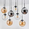 Gastor Suspension, Boule lumineuse, Suspension Ambre, Clair, Fumé, 8 lumières