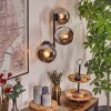 Koyoto Boule lumineuse, Applique murale Chrome, Fumé, 3 lumières