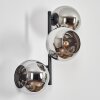 Koyoto Boule lumineuse, Applique murale Chrome, Fumé, 3 lumières