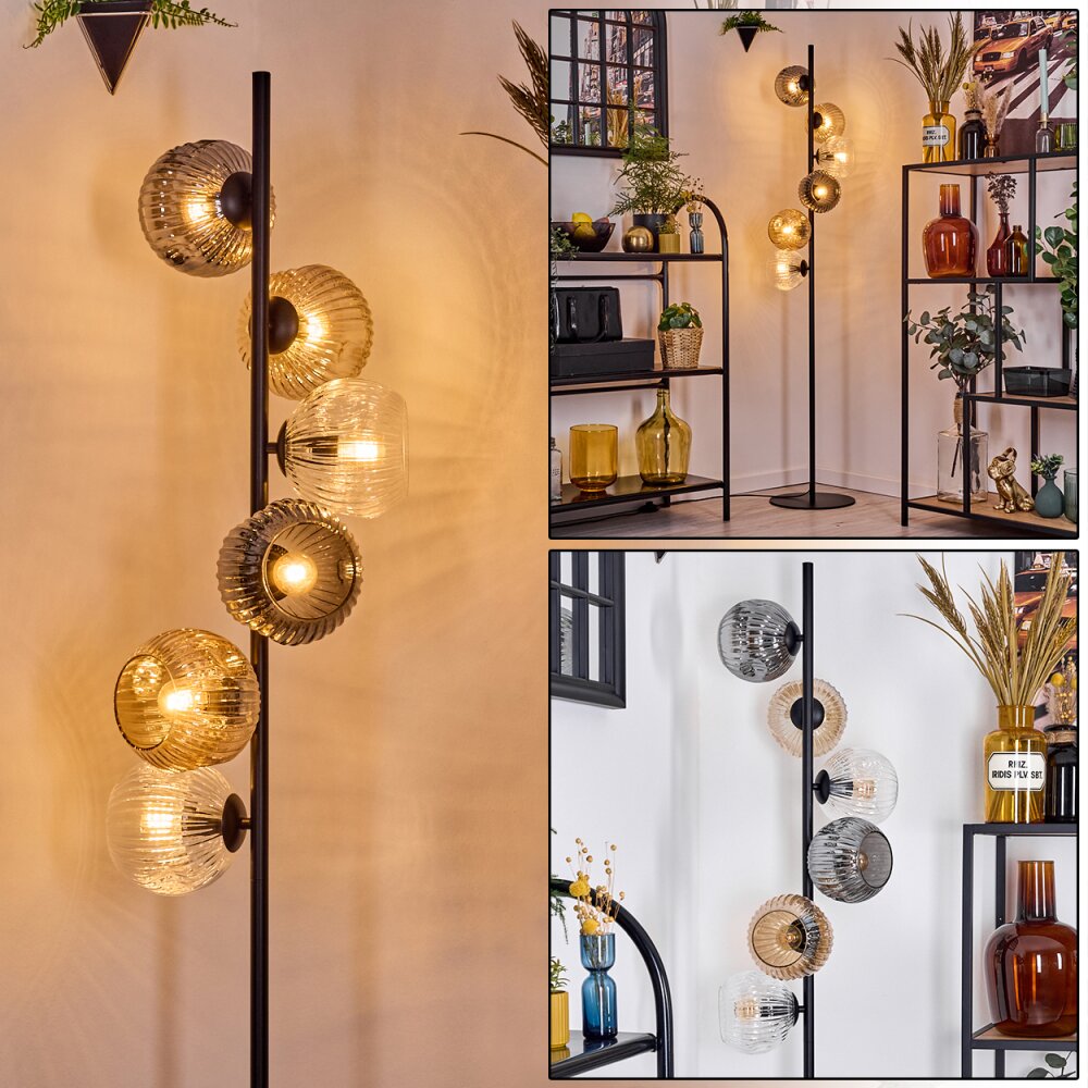 Ripoll Lampadaire Ambre, Clair, Fumé, 6 lumières main product photo