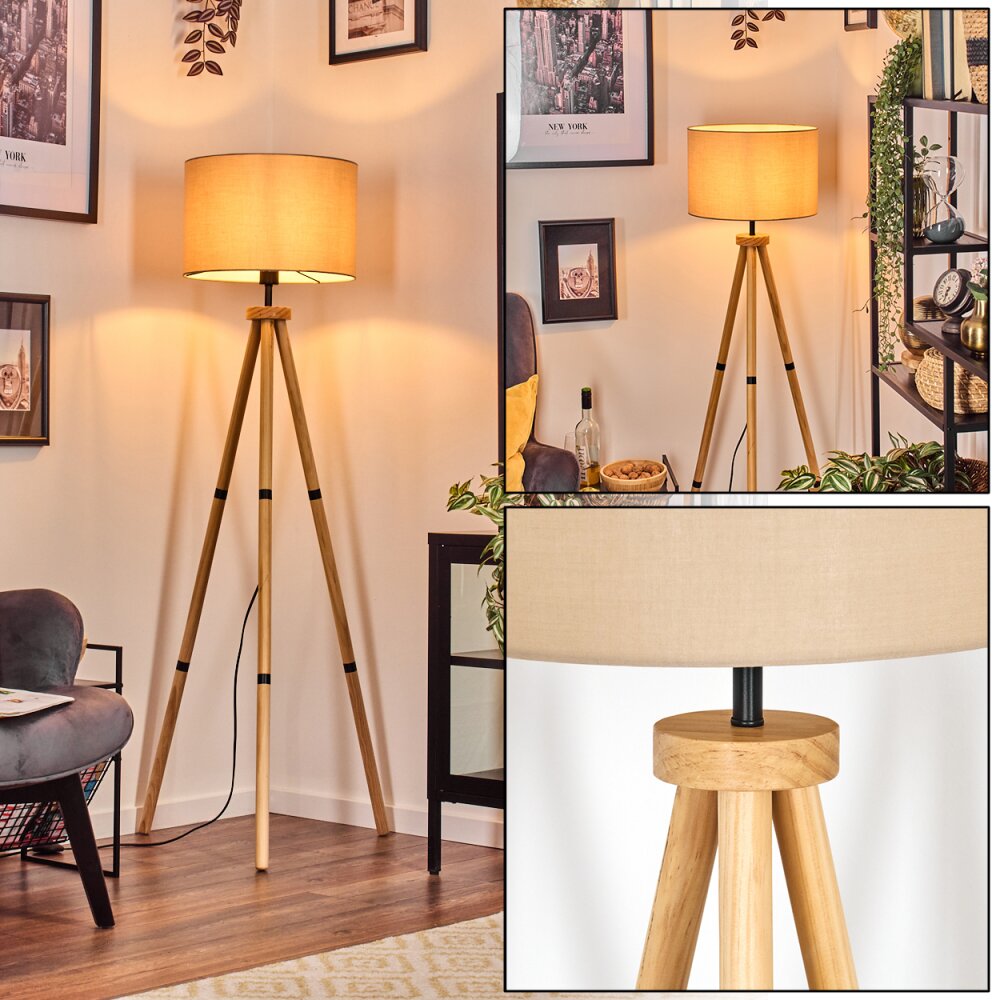 Soungou Lampadaire Écru, Noir, 1 lumière main product photo