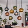 Koyoto Suspension, Boule lumineuse, Suspension Écru, Noir, 8 lumières
