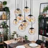 Gastor Suspension, Boule lumineuse, Suspension Ambre, Clair, 8 lumières