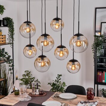 Gastor Suspension, Boule lumineuse, Suspension Ambre, Clair, 8 lumières Gastor Suspension, Boule lumineuse, Suspension Ambre, Clair, 8 lumières