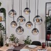 Gastor Suspension, Boule lumineuse, Suspension Clair, Fumé, 8 lumières