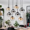 Gastor Suspension, Boule lumineuse, Suspension Ambre, Clair, Fumé, 8 lumières