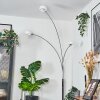 Nikkala Lampadaire Chrome, Blanc, 3 lumières