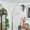 Nikkala Lampadaire Chrome, Blanc, 3 lumières