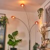 Nikkala Lampadaire Chrome, Blanc, 3 lumières