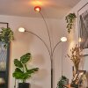 Nikkala Lampadaire Chrome, Blanc, 3 lumières