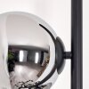 Koyoto Lampadaire 31 cm Chrome, Fumé, 6 lumières