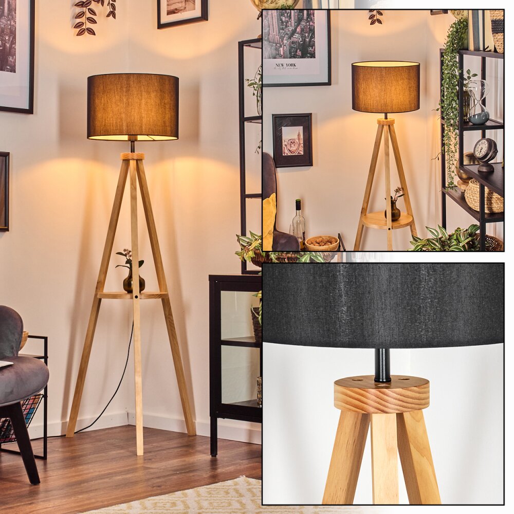 Soungou Lampadaire Écru, Noir, 1 lumière main product photo