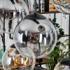 Gastor Suspension, Boule lumineuse, Suspension Ambre, Clair, Fumé, 8 lumières
