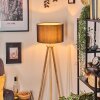 Soungou Lampadaire Chrome, Écru, 1 lumière