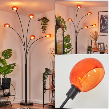 Nikkala Lampadaire Noir, 5 lumières Nikkala Lampadaire Noir, 5 lumières