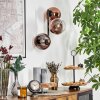 Koyoto Boule lumineuse, Applique murale Clair, Cuivré, 3 lumières
