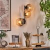 Koyoto Boule lumineuse, Applique murale Ambre, Clair, Fumé, 3 lumières