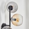 Koyoto Boule lumineuse, Applique murale Ambre, Clair, Fumé, 3 lumières