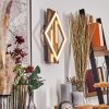 Ellekilde Applique murale LED Brun, Couleur bois, Noir, 1 lumière