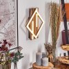 Ellekilde Applique murale LED Brun, Couleur bois, Noir, 1 lumière