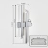 Glara Lampe murale d´extérieur, Applique murale LED Argenté, 2 lumières