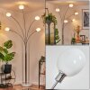 Nikkala Lampadaire Chrome, Blanc, 5 lumières