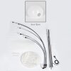 Nikkala Lampadaire Chrome, Blanc, 5 lumières