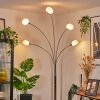 Nikkala Lampadaire Chrome, Blanc, 5 lumières