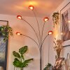 Nikkala Lampadaire Chrome, Blanc, 5 lumières