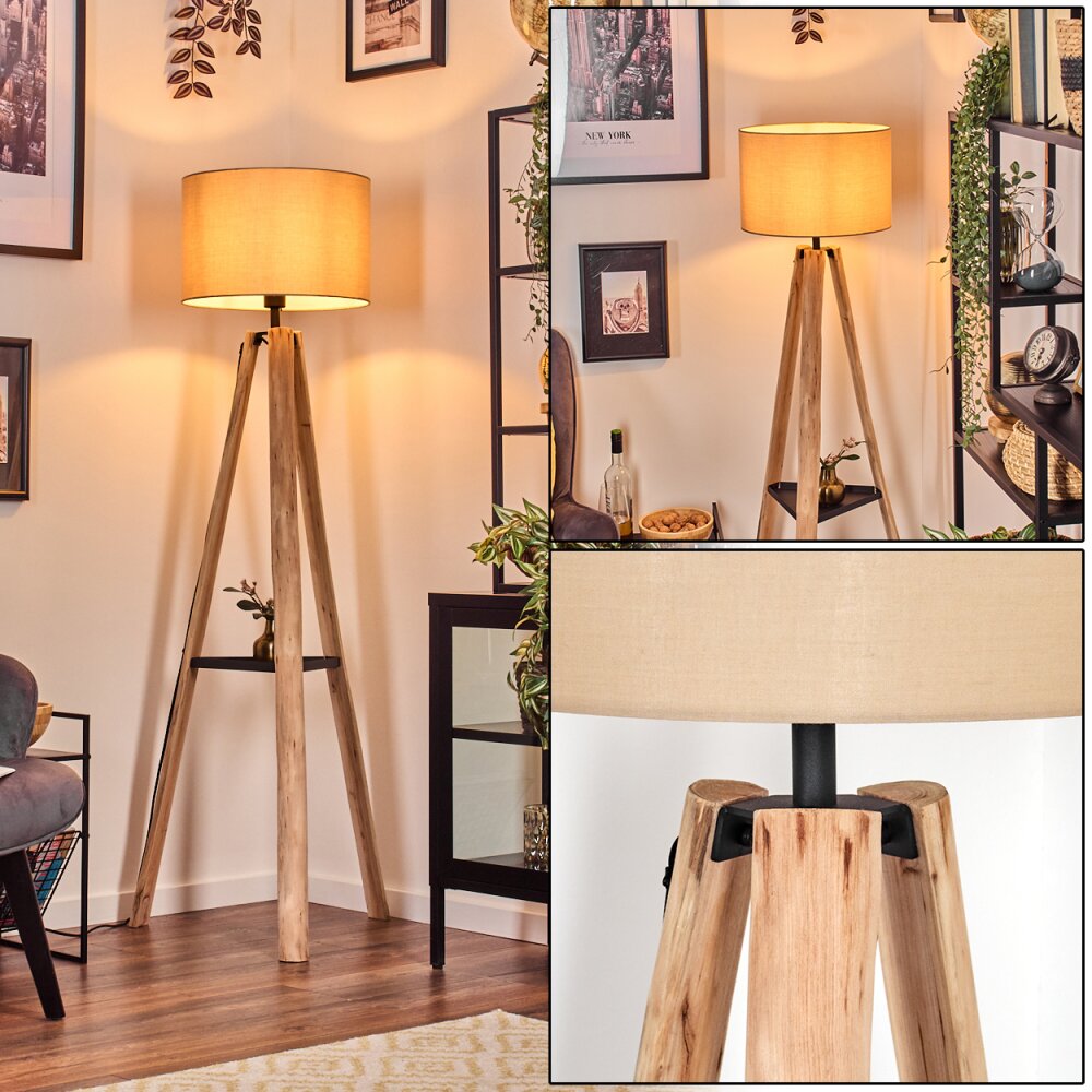 Soungou Lampadaire Écru, Noir, 1 lumière main product photo