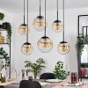 Gastor Suspension, Boule lumineuse, Suspension Ambre, Clair, 6 lumières