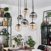 Gastor Suspension, Boule lumineuse, Suspension Ambre, Clair, Fumé, 6 lumières