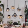 Gastor Suspension, Boule lumineuse, Suspension Ambre, Clair, Fumé, 6 lumières