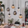 Gastor Suspension, Boule lumineuse, Suspension Ambre, Clair, Fumé, 6 lumières