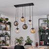 Gastor Suspension, Boule lumineuse, Suspension Ambre, Clair, Fumé, 6 lumières