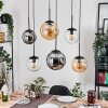 Gastor Suspension, Boule lumineuse, Suspension Ambre, Clair, Fumé, 6 lumières