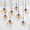 Gastor Suspension, Boule lumineuse, Suspension Ambre, Clair, 8 lumières