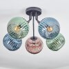 Koyoto Plafonnier, Boule lumineuse 52 cm Bleu, Vert, Cuivré, 5 lumières
