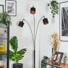 Alsen Lampadaire Chrome, Noir, 3 lumières