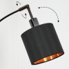 Alsen Lampadaire Chrome, Noir, 3 lumières