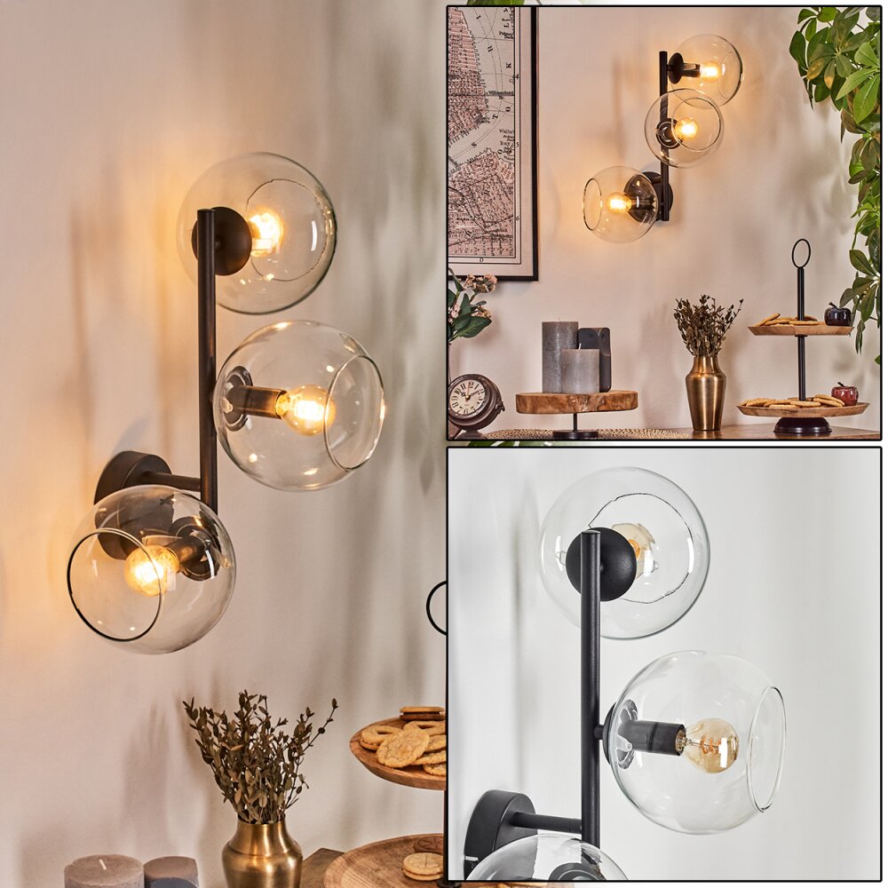 Koyoto Boule lumineuse, Applique murale Clair, 3 lumières main product photo