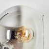Koyoto Boule lumineuse, Applique murale Chrome, Clair, Fumé, 3 lumières
