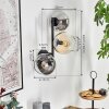 Koyoto Boule lumineuse, Applique murale Ambre, Clair, Fumé, 3 lumières