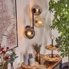 Koyoto Boule lumineuse, Applique murale Ambre, Clair, Fumé, 3 lumières