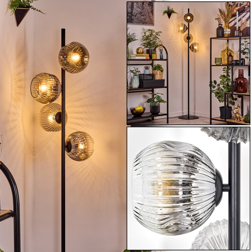 Ripoll Lampadaire Clair, Fumé, 4 lumières main product photo
