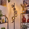 Koyoto Lampadaire 31 cm Chrome, Clair, Fumé, 6 lumières