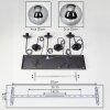 Gastor Suspension, Boule lumineuse, Suspension Fumé, 6 lumières