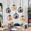 Gastor Suspension, Boule lumineuse, Suspension Ambre, Fumé, 6 lumières